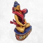 Statuette bouddha shakti rouge et or 13 cm