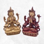 Statuette bouddhiste chenrezi 20 cm bordeau