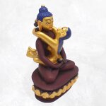 Statuette bouddhiste shakti 13 cm bordeau or