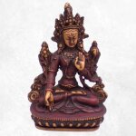 Statuette tara blanche 15 cm patine antique