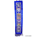 Tenture bouddhiste 8 signes de bon augure bleue Tenture bouddhiste 8 signes de bon augure bleue