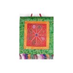Tenture murale bouddhiste signes auspicieux couleur rouge