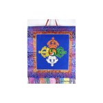 Tenture tibtaine double dorj bleue