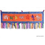 Tenture tibtaine om mani pedme houm orange