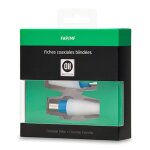 2 fiches coax m�le + femelle 9. 52mm - neuf