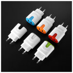 Adaptateur secteur couleur usb pour smartphone tablette double prise murale 2 ports courant ac chargeur ... Adaptateur secteur couleur usb pour smartphone tablette double prise murale 2 ports courant ac chargeur ...