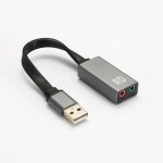 Adaptateur usb / jack audio + micro carton son externe compatible windows / mac / chrome os linux, plug ...