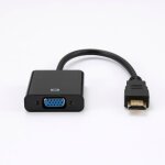 Adaptateur vga femelle vers hdmi m�le - hdmi fiche or - noir - c�ble 15 cm - en sachet - neuf