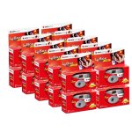Agfa photo 601020 - appareil photo jetable lebox flash, 27 photos, objectif optique 31 mm - gris et rouge ...