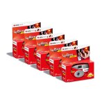 Agfa photo 601020 - appareil photo jetable lebox flash, 27 photos, objectif optique 31 mm - gris et rouge ...
