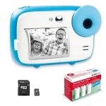 Agfa photo pack realikids instant cam + 1 carte micro sd 32gb + 3 rouleaux papier thermique atp3wh - ...