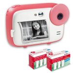 Agfa photo pack realikids instant cam + 6 rouleaux papier thermique atp3wh suppl�mentaires - appareil ...