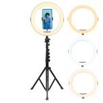 Agfaphoto ring light realiview arl11xl eclairage annulaire led avec tr�pied - lumi�re pour t�l�phone ...