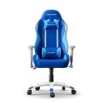 Akracing california sige de jeu sur pc sige capitonn bleu, blanc - neuf