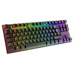 Akuma - clavier gaming  membrane shnen t02 tkl 88 touches rtroclaires led rgb programmable - filaire ...