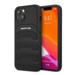 Amg �tui pour iphone 13 mini 5. 4 cuir noir lignes gaufr�es - neuf