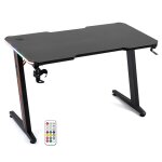 Amstrad ams - desk120z - led bureau informatique gamer avec retroclairage rgb - largeur 1m20 - finition ...