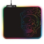 Amstrad ams - rgb - mousepad tapis de souris gamer rgb avec design t�te de mort - 12 mode lumineux - ...