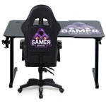 Amstrad pack bureau desk120z - gamer & fauteuil gamer 900 - led - gamer - 1m20 - retro �clairage led ...