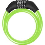 Antivol trottinette et vlo - beeper - cble 60 cm - code 4 chiffres - vert - neuf