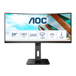 Aoc cu34p2c �cran plat de pc 86, 4 cm (34 ) 3440 x 1440 pixels ultrawide quad hd led noir - neuf