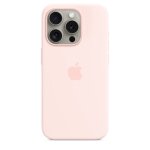 Coque en silicone avec magsafe pour iphone 15 pro rose ple - neuf