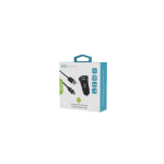 Aym - pack chargeur voiture 2 port usb 12w + cble micro - usb 1 mtre noir - neuf