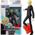 Bandai anime heroes - one piece - figurine anime heroes 17 cm - sanji - neuf