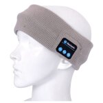 Bandeau tricot ios android couteurs mains libres bluetooth micro intgr gris yonis - neuf