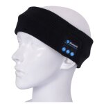 Bandeau tricot� ios android �couteurs mains libres bluetooth micro int�gr� noir yonis - neuf