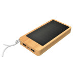 Batterie externe solaire 10000mah bambou - neuf