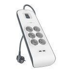 Belkin bsv604ca2m blanc 6 sortie(s) ca 2 m - neuf Belkin bsv604ca2m blanc 6 sortie(s) ca 2 m - neuf