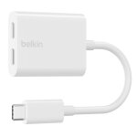Belkin f7u081btwh hub & concentrateur usb type - c blanc - neuf