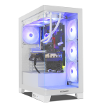 Botier pc nox hummer glock atx frameless blanc avec fentre panoramique en verre tremp - neuf