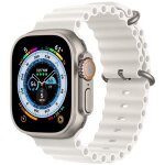 Bracelet blanc pour apple watch ultra 49mm silicone avec fermoir - neuf Bracelet blanc pour apple watch ultra 49mm silicone avec fermoir - neuf