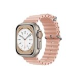 Bracelet silicone riff ocean pour apple iwatch s�rie 38 / 40 / 41 mm sable rose - neuf