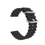 Bracelet en silicone riff ocean pour apple iwatch série 42 / 44 / 45 / 49 mm noir - neuf Bracelet en silicone riff ocean pour apple iwatch série 42 / 44 / 45 / 49 mm noir - neuf