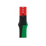 Bracelet sport black unity pour apple watch 44 mm - noir, vert, rouge - neuf
