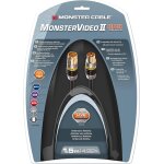 Cble d'antenne coaxial monster 1. 5 mtres - pour tlviseurs 100 hz - quadruple blindage en feuilles ...