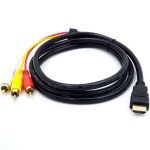 Câble audio et vidéo riff hdmi a mâle vers 3 rca 1 m noir - neuf Câble audio et vidéo riff hdmi a mâle vers 3 rca 1 m noir - neuf