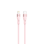 Câble tellur silicone type - c vers lightning, pd18w, 1m, rose - neuf Câble tellur silicone type - c vers lightning, pd18w, 1m, rose - neuf