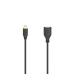 Cble usb - c otg flexi - slim , usb 2. 0, 480 mbit / s, noir, 0, 15 m - neuf