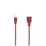 Cble usb - c - otg flexi - slim, usb 2. 0, 480mbit / s, rouge, 0, 15m - neuf