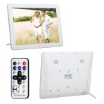 Cadre photo numrique 12 pouces tft lcd lecteur musique rveil calendrier blanc yonis - neuf