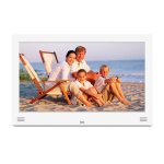 Cadre photo numrique lecteur sd mdia audio vido 11 pouces usb ms rveil blanc yonis - neuf