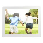 Cadre photo numrique led lecteur multimedia cran 12 pouces tft port usb blanc yonis - neuf