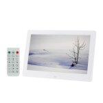 Cadre photo numrique port usb lecteur vido audio mp3 films carte sd mmc blanc yonis - neuf