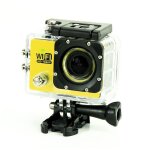 Camera embarque sports wi - fi lcd caisson tanche waterproof 12 mp full hd jaune yonis - neuf