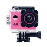 Camra sport 4k tanche slow motion 16mp angle 170 wi - fi rose + kit de fixation yonis - neuf