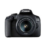 Canon eos 2000d bk 18 - 55 is ii eu26 kit d'appareil - photo slr 24, 1 mp cmos 6000 x 4000 pixels noir ...